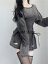 Fairycore Grunge Goth Corset Dress Women Aesthetic Streetwear Bodycon Y2k Indie Clothes