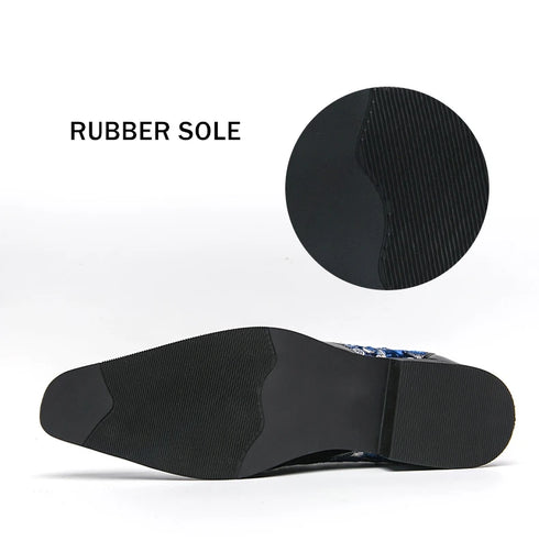 Luxury Patent Leather Loafers for Men - Designer Comfortable Embroidery Shoes Perfect for Wedding and Party, Breathable Formal Dress Footwear in Plus Sizes