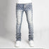 Stretchy Personality Stacked Denim Pants for Men – Fashion Pearls Rhinestone Skinny Jeans
