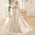 Classic Bright Satin A-Line Wedding Gowns for Brides