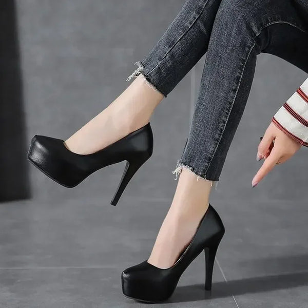High Heels Women Stiletto Waterproof Platform Nightclub Pumps