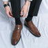 Stylish Brogue Lace-Up Business Formal Shoes for Men – Perfect for Office, Banquet, and Outdoor Parties in Sizes 38-48