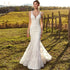 Lace V-Neck Wedding Dress Illusion Spaghetti Straps Floor Length Beach Bridal Gown