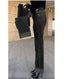 Elastic Waist Jeans For Women High Waist Wide Leg Denim Pants Loose Fit Casual Trousers