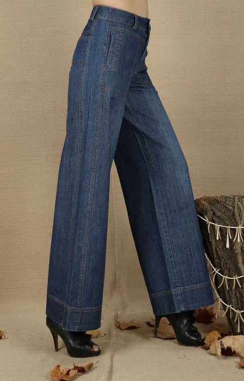 High Waist Wide Leg Jeans for Women Casual Baggy Trousers