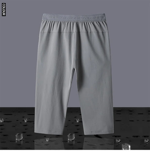 Men's Summer Shorts Breeches Light Long Calf Length Bermuda Quick Dry Elastic Waist Band