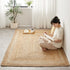 Hand-Woven Jute Carpet for Living Room Multi-Scene Use Double-Sided Entrance Mat