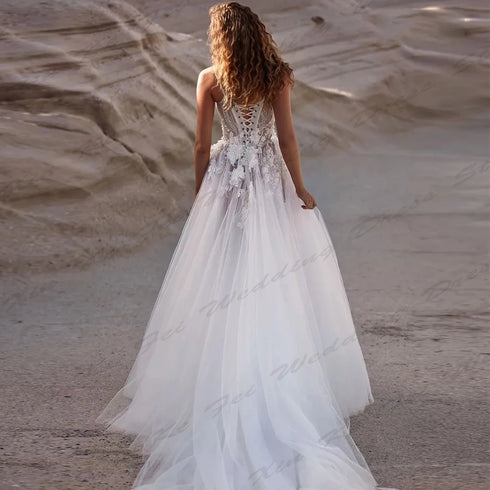 Fascinating Fashion Wedding Dresses Lace Appliques Mermaid Gowns