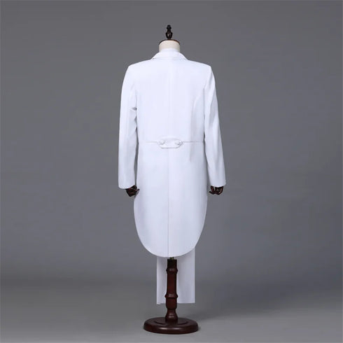 Sophisticated Tailcoat Suit for Performers - Stylish Casual Stage Jacket for All Seasons