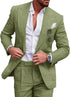 Elegant Men's Linen Suit Set - 2 Piece One Button Slim Fit for Smart Casual Events and Year-Round Style
