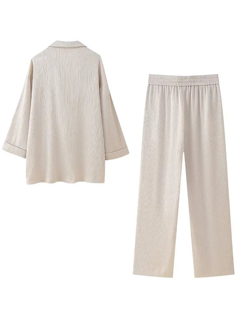 Stylish Women's Vintage 2 Piece Blazer and Trouser Set for Effortless Summer Outfits Inspo