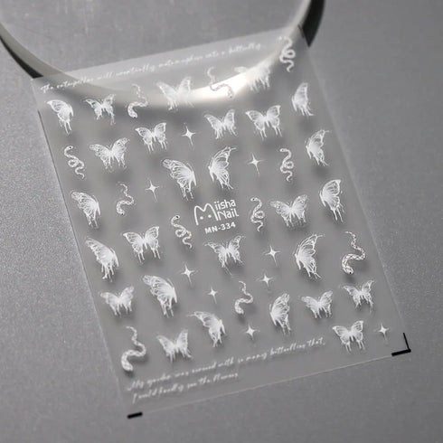 Kawaii Hydrangea 5D Embossed Flower Nail Art Stickers - Self-Adhesive Transfer Decals for Stunning DIY Nail Decoration