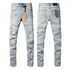24fw American Fashion Retro Washed Ripped Denim Pants