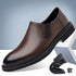Stylish Men's Oxford Dress Shoes for Business, Weddings, and Office Wear - Elegant Genuine Leather Slip-On Loafers for Casual Occasions