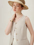Elegant Women's Blazer Suit Jacket Set for Office Ladies - Formal Vest and Skirt Ensemble for Spring/Summer 24FS11075