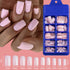 Elegant Medium Trapezoid Acrylic Press-On Nails - Full Cover Artificial Fingernails for Parties - 100pcs Extension Fake Nail Tips