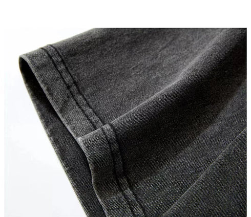 Washed Vintage Street Hip Hop Retro Punk T Shirt Women Casual Cotton Short Sleeve Tee