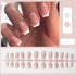 24pcs Glamorous Press-On Nails with Pink Glitter and Nude Finish – Perfect for Summer Nail Art, Trendy False Nails for Women, Full Nail Tips for Any Occasion