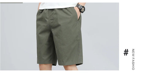 Plus Size Men's Casual Cotton Summer Knee Shorts Sports