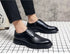 Men's Casual Business Formal Oxford Shoes - Low Top Pointed Toe Leather Wedding and Office Shoes for Spring and Autumn