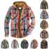 Men's Casual Plaid Hooded Zipper Jacket - Cozy Winter Outerwear for Stylish Adventures