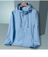 Summer Hooded Windbreaker Jacket for Men and Women - Quick Dry Sun Protection Clothing for Fishing and Hunting, Casual Outdoor Outerwear with Pockets