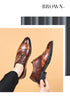 Luxury Handmade Crocodile Skin Derby Shoes for Men - Pointed Toe Lace-up Formal Business Footwear for Office & Career