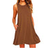 Plus Size Women's Casual Swing T-Shirt Dress with Pockets for Summer Beach Wear