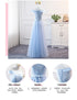 Prom Dress Elegant Floor-Length Tulle Gown With Appliques For Bridesmaid Dress Ideal For Banquet And Formal Event