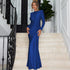 Elegant O-neck Long Sleeve Bodycon Evening Party Dresses