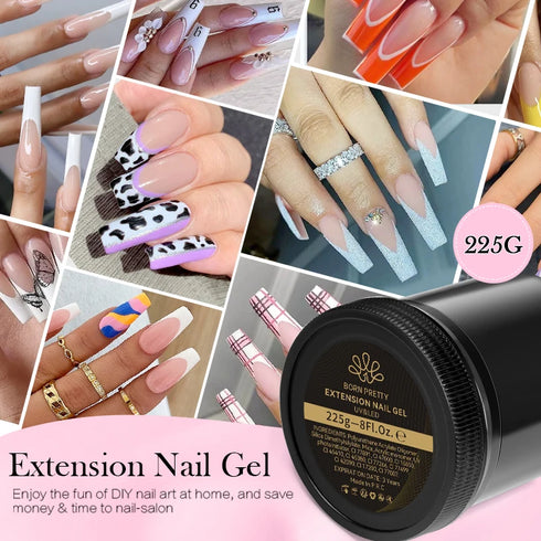 225g Camouflage Color Soak Off Nail Gel Polish - Quick Extension UV LED Nail Polish for Stunning Manicures