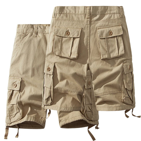 Men's Cotton Shorts Casual Sports Tactical Bermuda Knee Length Streetwear