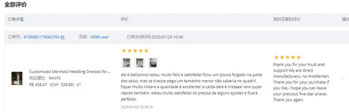 Customized Mermaid Wedding Dresses for Women Beach Bride Gowns