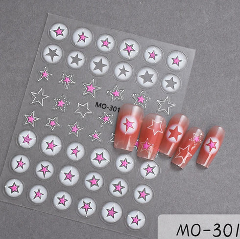5D Embossed Nail Art Stickers - Semi-Transparent White Bowknots Adhesive Sliders for Creative Manicure Decorations and Nail Art Accessories