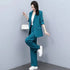 Chic Women's Blazer and Wide Leg Pants 2 Piece Set - Stylish Office Lady Casual Loose Suit Jacket and Trousers Outfit for Spring and Autumn