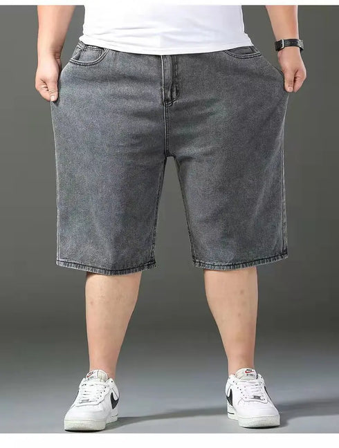 Summer Big Size Men Essentials Oversize Denim Shorts Casual Jorts