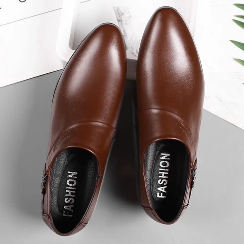 Men PU Leather Formal Dress Shoes for Office Work and Parties