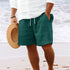 Men's Casual Beach Shorts - Solid Color Loose Fashion Pants