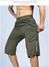 Men's Summer Shorts Breeches Light Long Calf Length Bermuda Quick Dry Elastic Waist Band