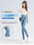 Korean Casual Plus Size Skinny Denim Jeans for Women - High Waist Pencil Pants Perfect for Spring and Autumn Streetwear, Featuring Pockets and Slight Stretch - Ideal for Stylish Fall Outfits with Jeans