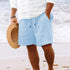 Men's Casual Beach Shorts - Solid Color Loose Fashion Pants