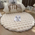Nordic Round Carpets Plush Floor Mat Soft Area Rugs Shaggy Indoor Decor