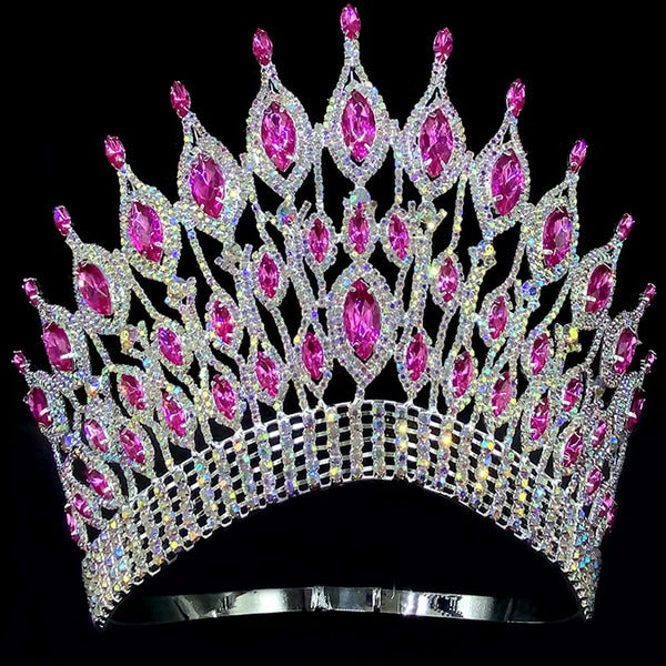 Elegant Rhinestone Tiara Crown for Pageants and Wedding Events