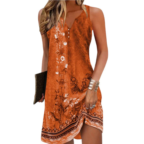 Vintage Dresses For Women Slim Fit Loose Mini Skirt Floral Elegance