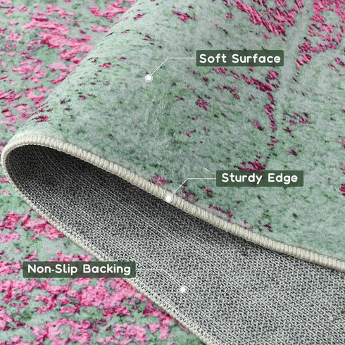 Faux Cashmere Printed Carpet Abstract Collection Soft Modern Rugs for Living Room and Bedroom Home Decor