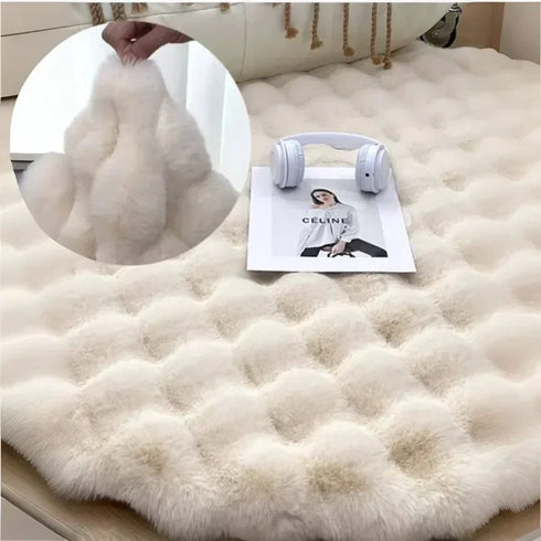 Nordic Round Carpets Plush Floor Mat Soft Area Rugs Shaggy Indoor Decor