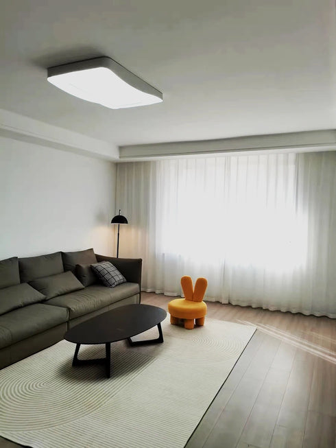 Minimalist Beige Art Stripe Carpet Soft Large Area Rug for Bedroom and Living Room Decor