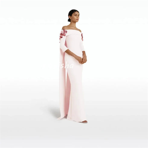 Customized Exquisite Jersey A-line Midi Dresses for Prom