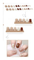 Wearable Detachable Love-Themed Checkerboard Fake Nail Pieces for a Sweetheart Manicure