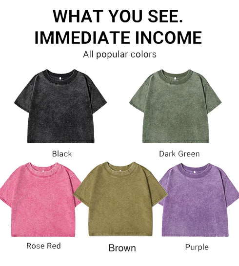 Slim Washed Cotton T-Shirt Women Casual Sport Short Sleeve Retro Tee Shirt